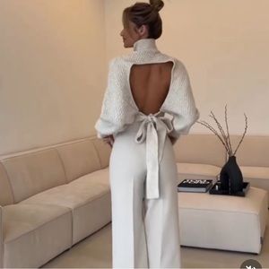 SHEIN Turtleneck Cut Out Sweater